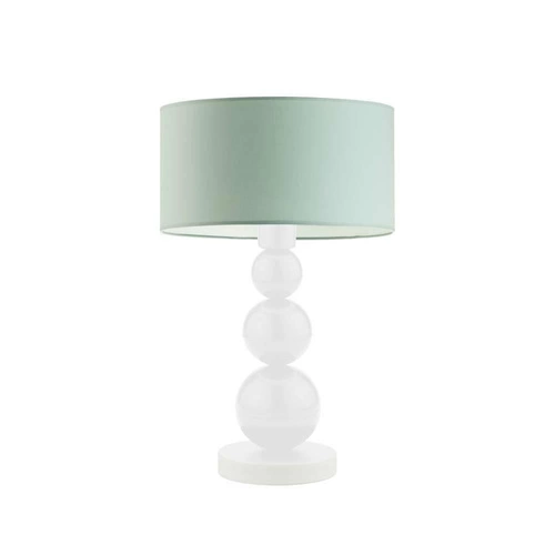 Lampka HONOLULU abażur miętowy stelaż biały