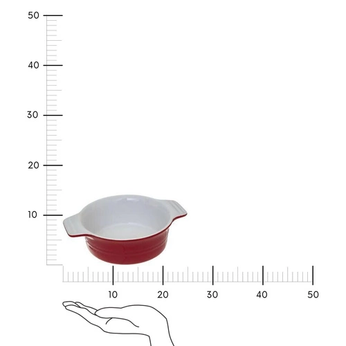 Okrągłe naczynie ceramiczne do zapiekania czerwone 13,4 cm 5five simply smart nowoczesne