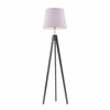 Lampa podłogowa ARUBA abażur jasny fiolet stelaż popielaty