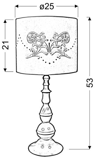 Lampa stołowa Lans lampka 1x60W E27 biała