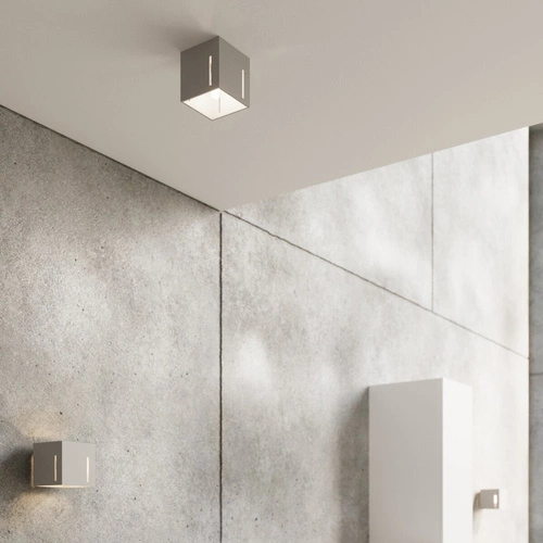 Kinkiet ścienny nowoczesny szary PIXAR Sollux Lighting aluminiowy do salonu i sypialni