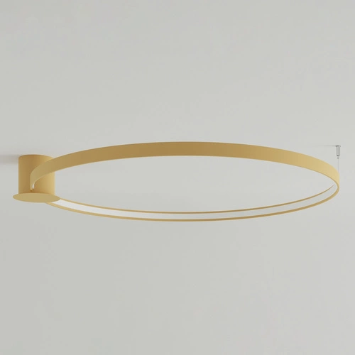 Plafon sufitowy LED RIO 110 złoty nowoczesny okrągły do salonu i sypialni Thoro