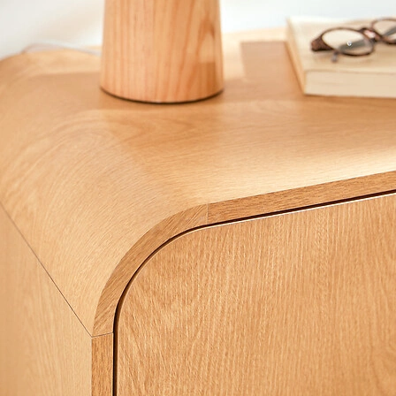 Komoda Lee nowoczesna z półkami 100 cm skandynawska brzoza do salonu Atmosphera