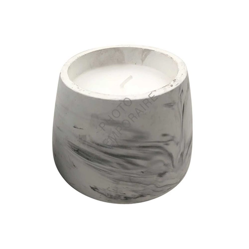 Świeca zapachowa Marble L biała Intesi nowoczesna ozdobna do salonu 13,5 cm