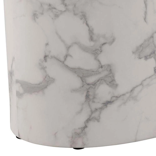 Zestaw owalnych stolików kawowych Mice biały marmur nowoczesny do salonu glamour Actona