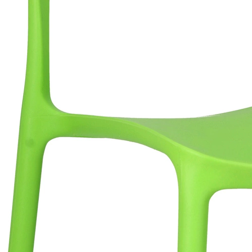 Krzesło do jadalni i ogrodu Flexi Intesi zielone nowoczesne sztaplowane z tworzywa sztucznego