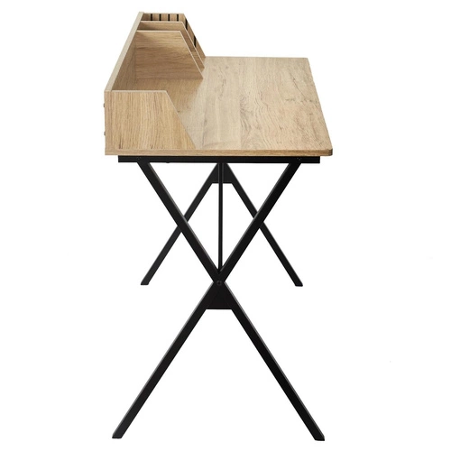 Biurko loftowe Klaus naturalne 90 cm nowoczesne do pracy i nauki Intesi