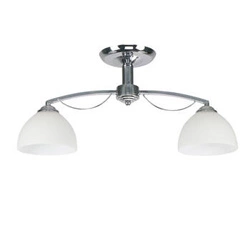 Lampa sufitowa Filona chromowy 2x40 E27 klosz biały