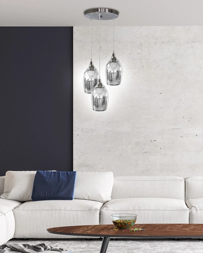 Lampa wisząca Marina talerz 3x60W E27  chrom