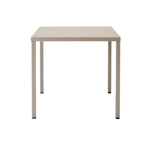 Stół kwadratowy metalowy 70x70 Summer beżowy do ogrodu, tarasu, kawiarni i kuchni