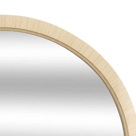 Lustro półokrągłe Thea 55x75 cm beżowe dekoracyjne do salonu i przedpokoju Atmosphera