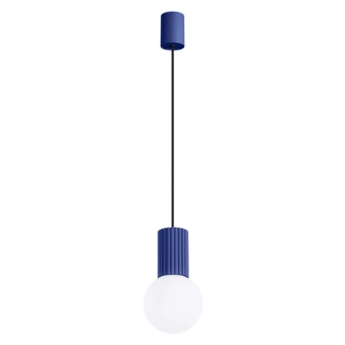 Lampa wisząca kula HALO 1 ultramaryna nowoczesna do salonu i sypialni SOLLUX LIGHTING