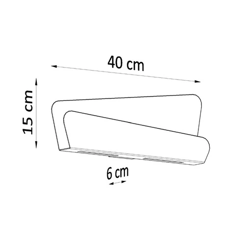 Kinkiet ścienny BASCIA biały nowoczesny metalowy do salonu i sypialni Sollux 40 cm