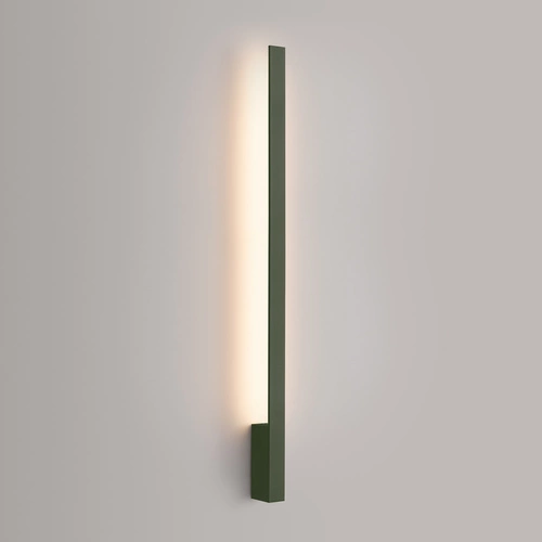 Nowoczesny kinkiet ścienny LED LAHTI 90 zielony oliwkowy aluminium do salonu i sypialni Thoro