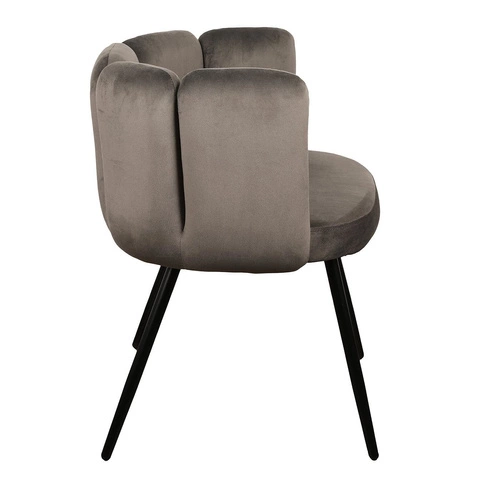 Krzesło Paume ciemnoszare tkanina Velvet
