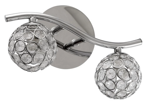 Kinkiet ścienny Starlet nowoczesny chrom z kryształowym kloszem do salonu i sypialni 25 cm