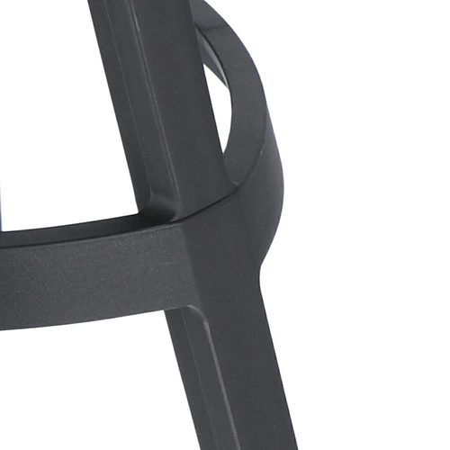 Stołek barowy Banksy czarny obrotowy nowoczesny do kuchni i jadalni Intesi 77 cm