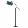 Lampa stojąca do salonu Liberia nowoczesna zielona glamour z abażurem regulowana Lysne