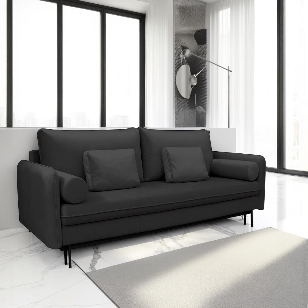 Sofa Diana z funkcją spania antracytowy Louis 676