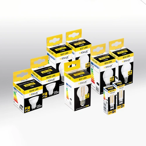 Żarówka LED E27 7W 760lm ciepła 3000K do lampy wiszącej i kinkietu SOLLUX LIGHTING