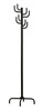 Stojący wieszak na ubrania do przedpokoju czarny metalowy Fingers nowoczesny Intesi 178 cm