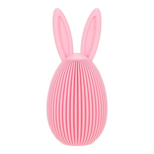 Figurka wielkanocna Jajko z uszami Intesi duża różowa dekoracja świąteczna na stół nowoczesna