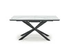 Stół rozkładany do jadalni Crosser biały marmur nowoczesny blat ceramiczny 160-200 cm Intesi