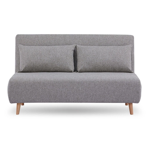 Sofa rozkładana Marlow 2 szara/ nogi  naturalne