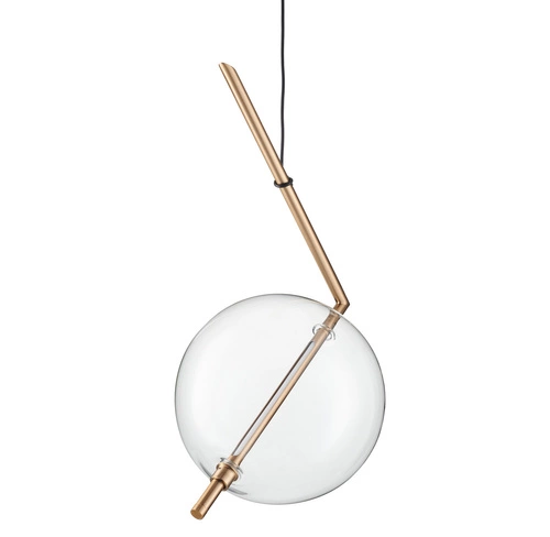 Lampa wisząca LED AMORE złota kula 24 cm nowoczesna do salonu i jadalni