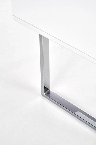 Biurko Gala białe z szufladami nowoczesne do pracy 120 cm wysoki połysk Intesi