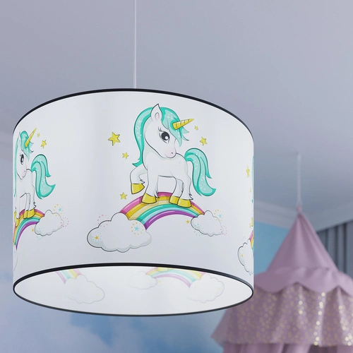 Lampa wisząca UNICORN 30 nowoczesna do pokoju dziecięcego z motywem jednorożca 30 cm