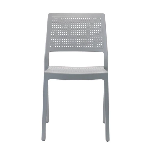 Krzesło ogrodowe z tworzywa sztaplowane szare Emi SCAB Design nowoczesne łatwe czyszczenie