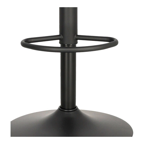 Hoker Aland czarny nowoczesny z oparciem obrotowy regulowany do kuchni i wyspy Intesi