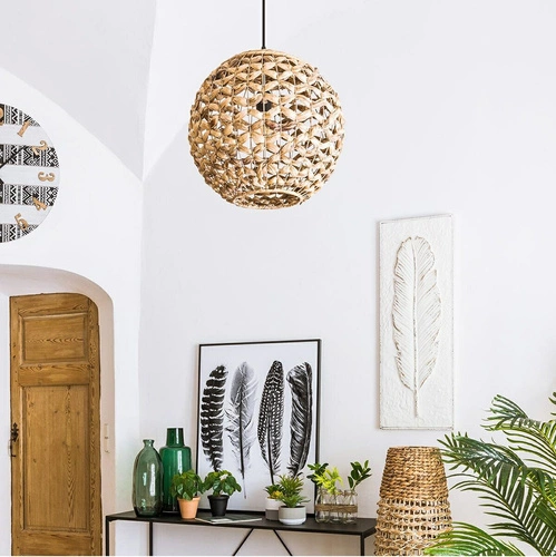 Lampa wisząca kula boho Sand 38cm naturalna do salonu i jadalni Atmosphera
