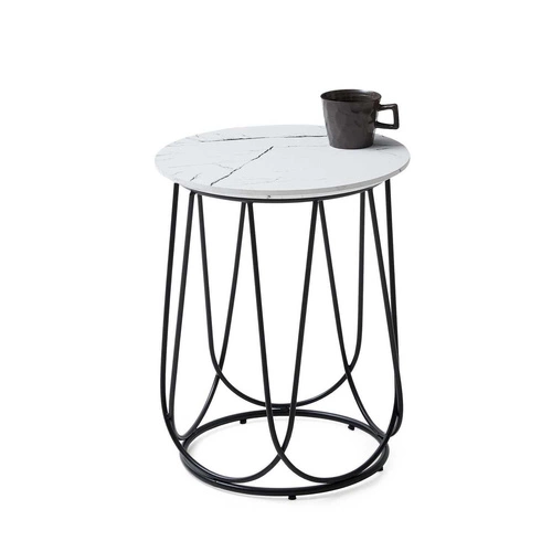 Stolik kawowy Jenna S czarny/ biały