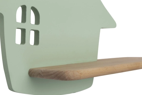 Kinkiet ścienny House LED miętowy drewniany do pokoju dziecięcego 4W 4000K CANDELLUX