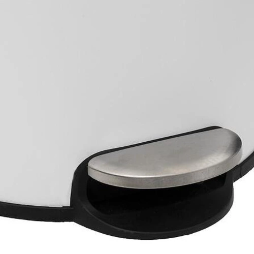 Kosz na śmieci kuchenny Bam 30l biały z bambusową pokrywą i pedałem nowoczesny 5five