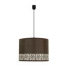 Lampa wisząca Arabesca brązowa z abażurem 33 cm do salonu lub sypialni regulowana