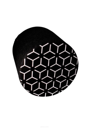 Pufa nowoczesna Anigma okrągła czarno-biała do salonu i sypialni zdejmowany pokrowiec