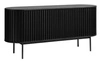 Komoda Siena czarna ryflowana 160 cm nowoczesna komoda do salonu