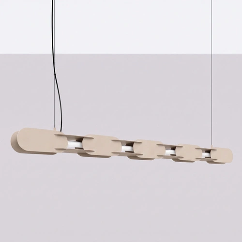 Lampa wisząca LED CHAIN 158 taupe nad wyspę nowoczesna beżowa