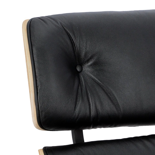 Fotel wypoczynkowy VIP Lounge Chair skórzany czarny obrotowy do salonu nowoczesny D2.DESIGN