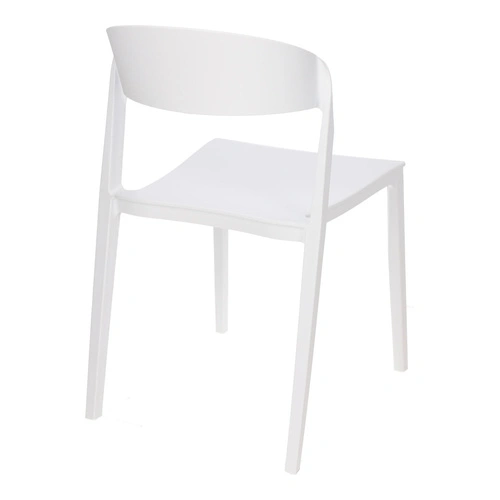 Krzesło Ribbon Intesi białe nowoczesne z tworzywa do jadalni i kuchni