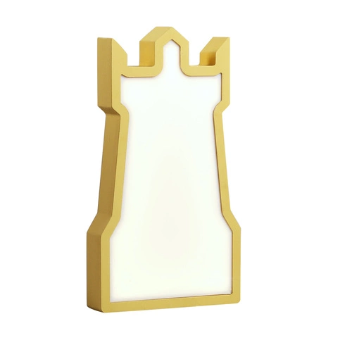 Lampka nocna LED Tower złota klasyczna do pokoju dziecka z MDF CANDELLUX 28,5 cm