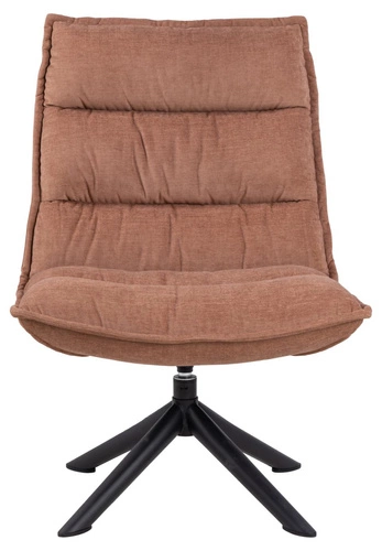 Fotel wypoczynkowy Blizzard obrotowy welur różowy do salonu retro nowoczesny Actona