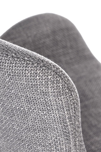 Krzesło tapicerowane Louna Intesi szare z podłokietnikami do jadalni nowoczesne