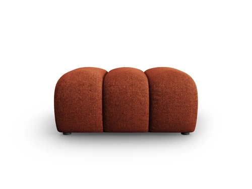 Pufa Lupine terrakota chenille kwadratowa do salonu nowoczesna miękka siedzisko glamour 87x90 cm