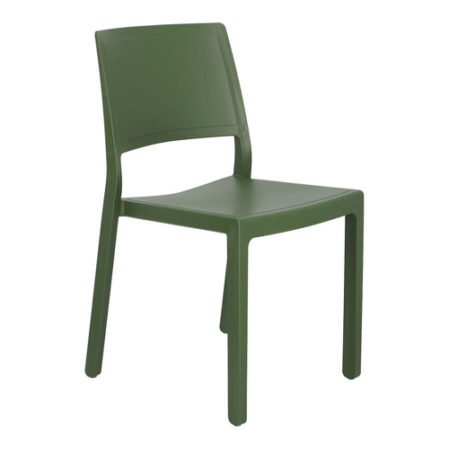 Krzesło ogrodowe Kate zielone z tworzywa sztucznego SCAB Design, sztaplowane, łatwe czyszczenie
