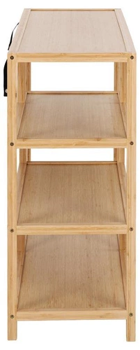 Regał na książki bambusowy Moso niski Actona 114 cm do salonu styl skandynawski naturalny