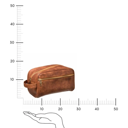 Kosmetyczka Vintage PU brązowa